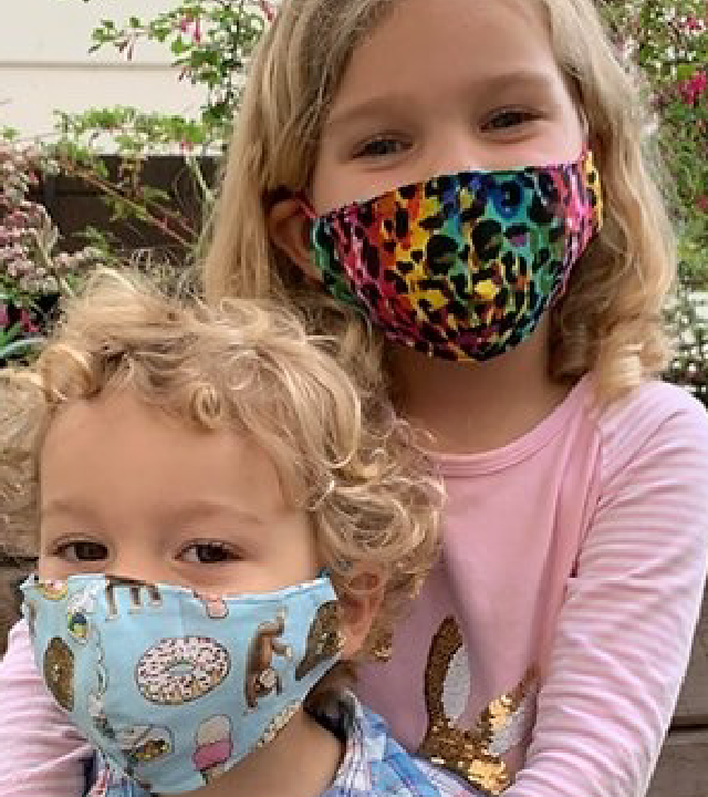 kids wearing masks for wishes