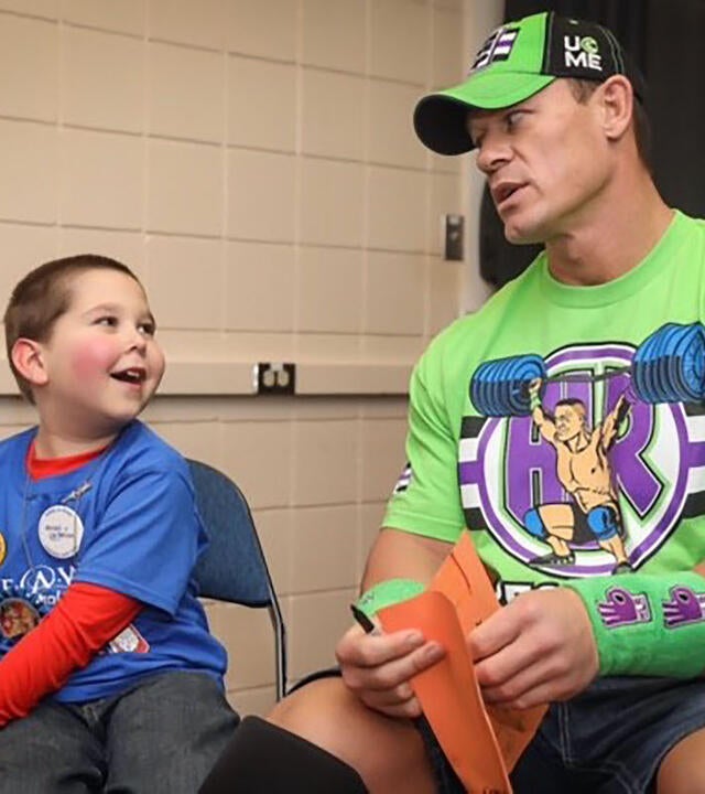 Wish kid Evan and John Cena