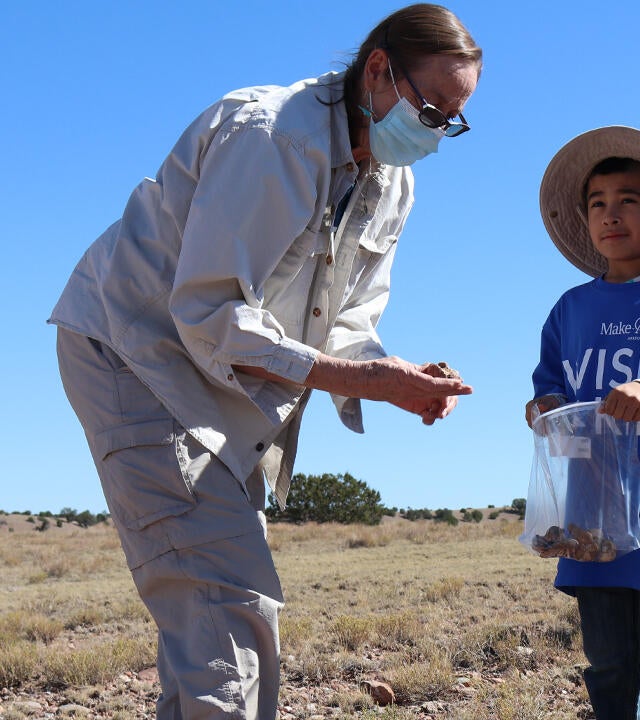 Noah, 5, wished to go on a dinosaur dig. 