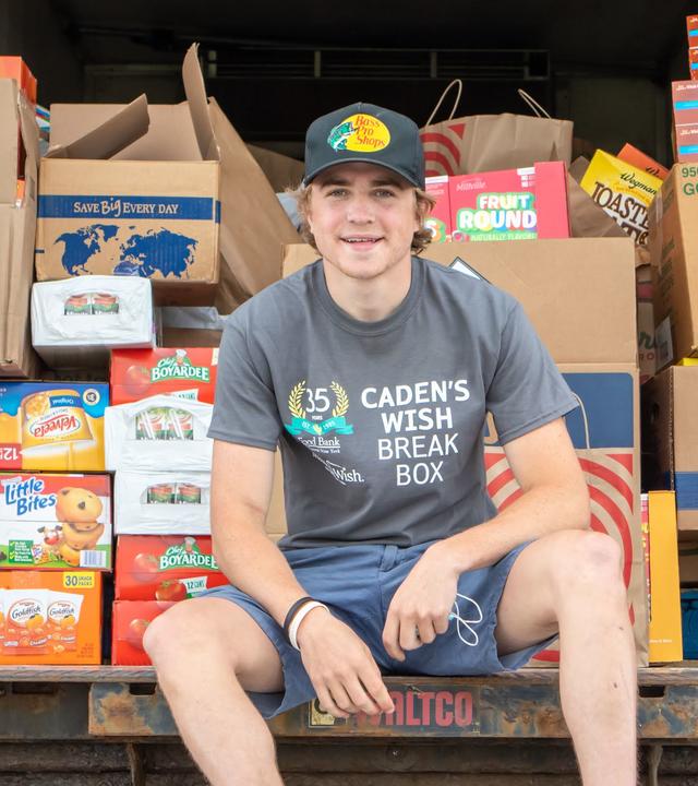 Caden ready to deliver food for underserved kids