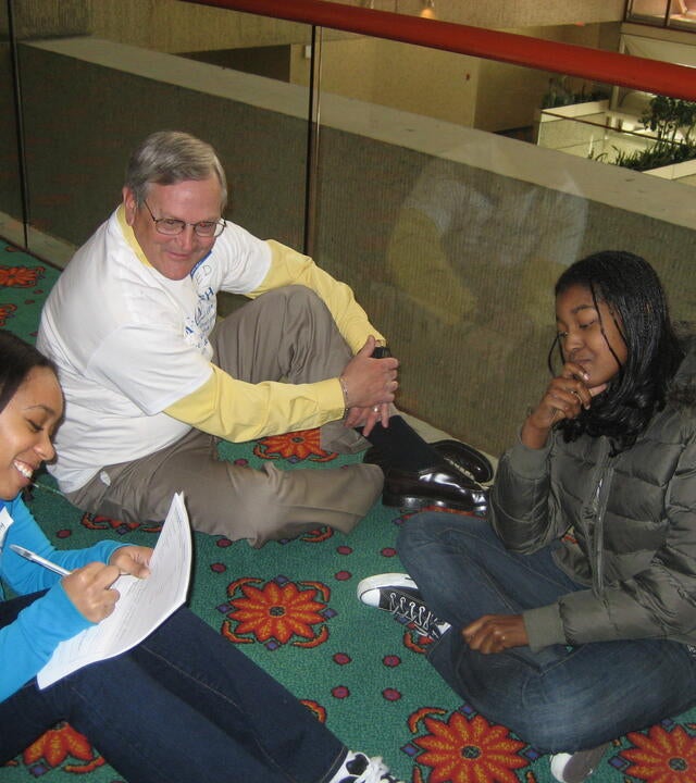 Volunteer Ed with Wish Kid Amber
