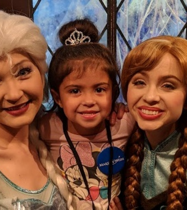Olivia with Frozen Princesses