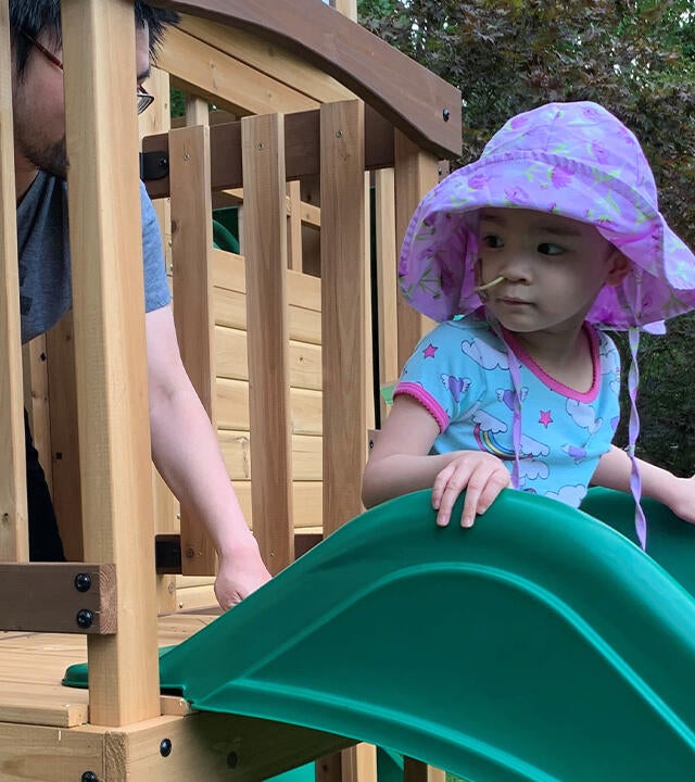 Riley's wish to have a playset