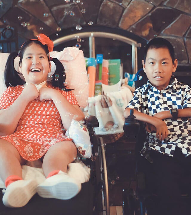 Wish kid Dana and her best friend Nixon