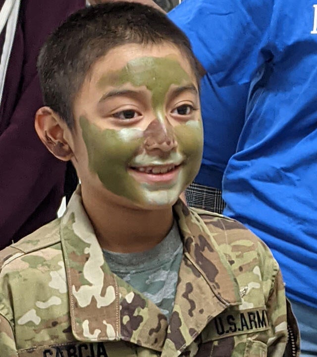 Wish child Miguel in his Army uniform