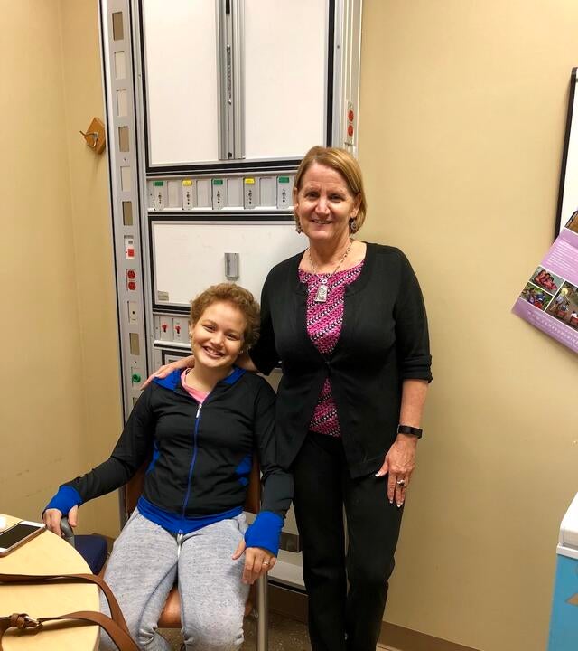 Laura and a wish kid