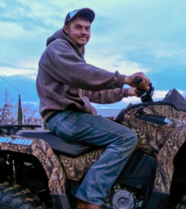 Delbert on his new Quad