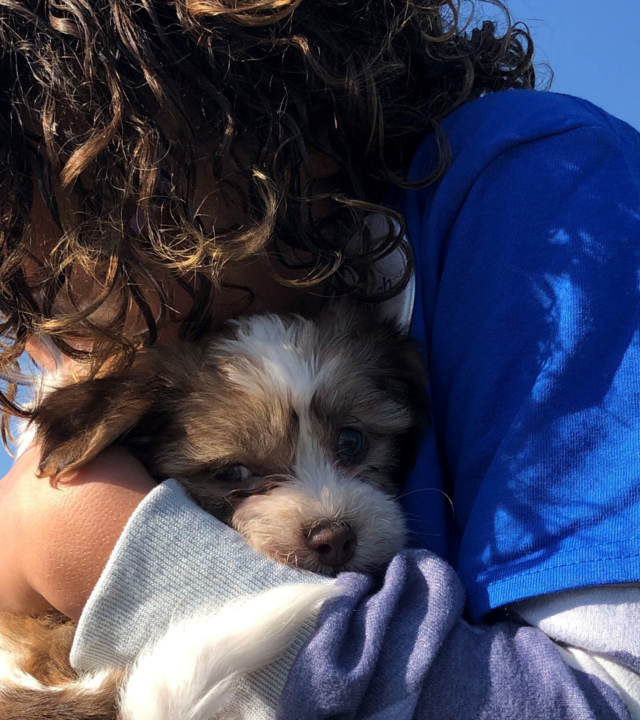 Wish kid Nyla and her puppy