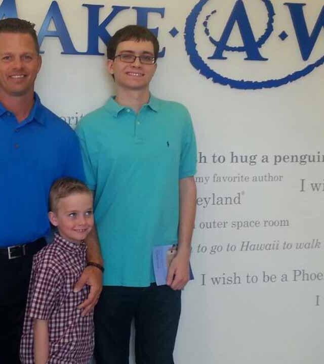 Dawnyel and her family at the Wish House