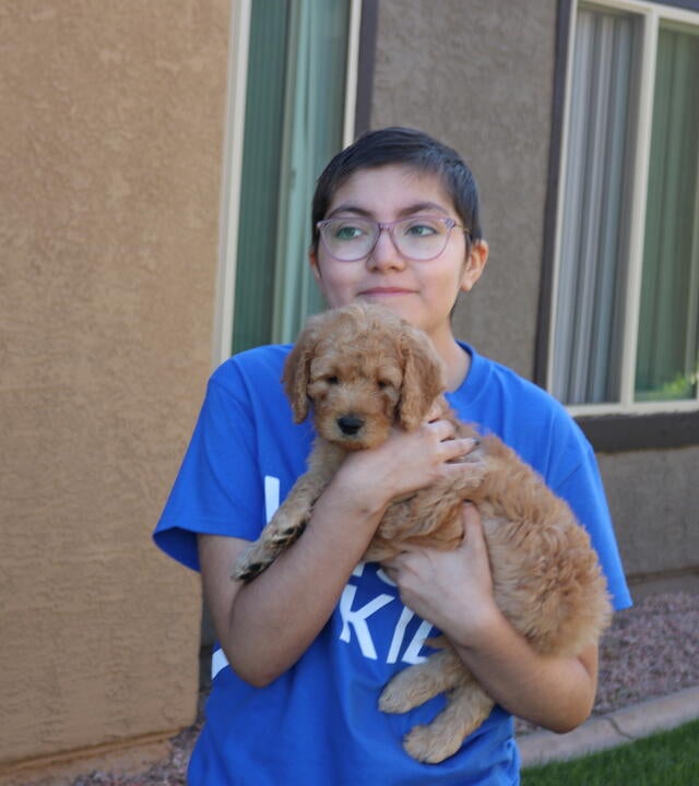 Wish kid Lilly and her puppy "Wishes"