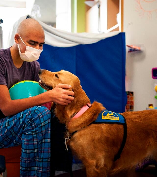 Wish Alumni Sawyer during treatment