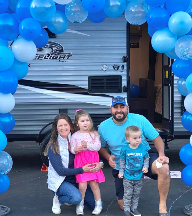 Wish kid Mila and family