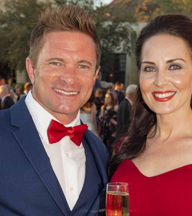 Seth Bacon at the 2019 Wish Ball with his wife