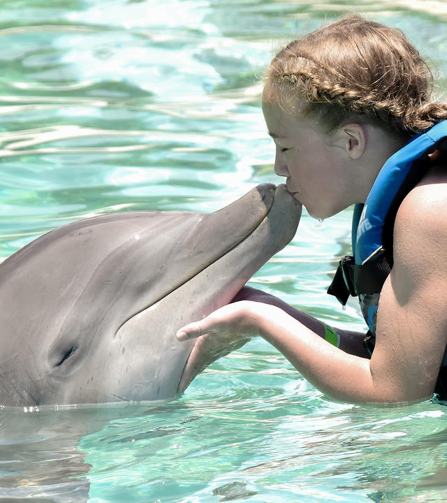 Grace with dolphin