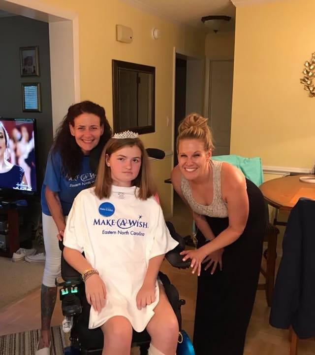 Wish kid Kaylan with her wish granters