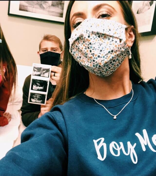 Wish Alum Brittney with Ultrasound