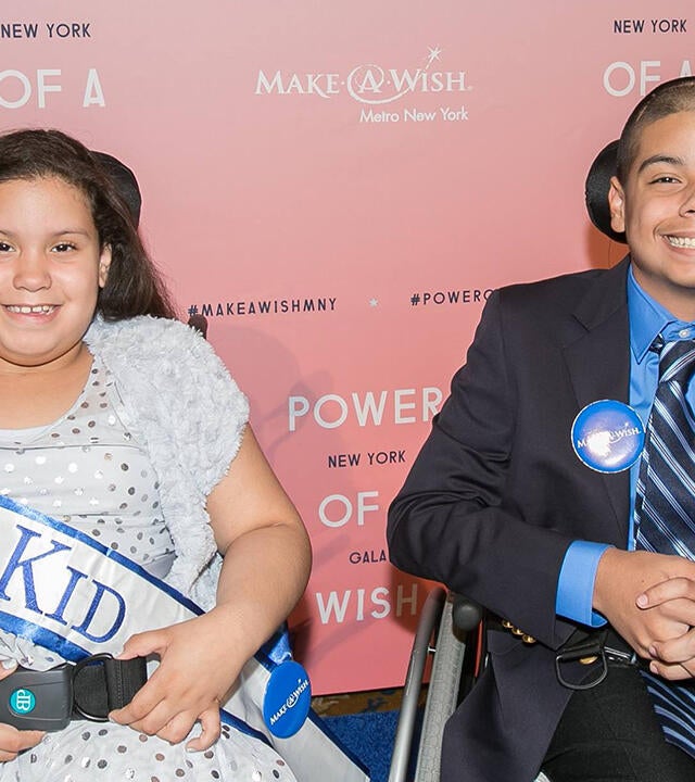 Wish Kids Paul and Adryanna at Gala
