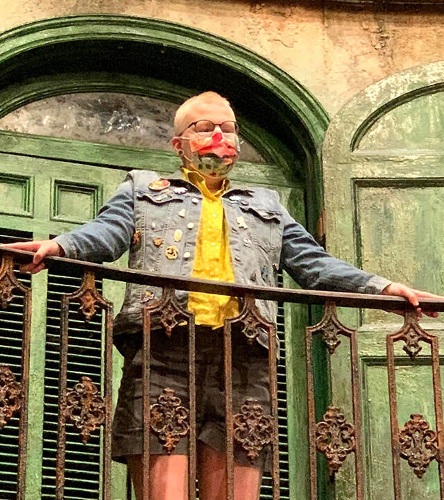 Wish Kid Reese on Hadestown Stage
