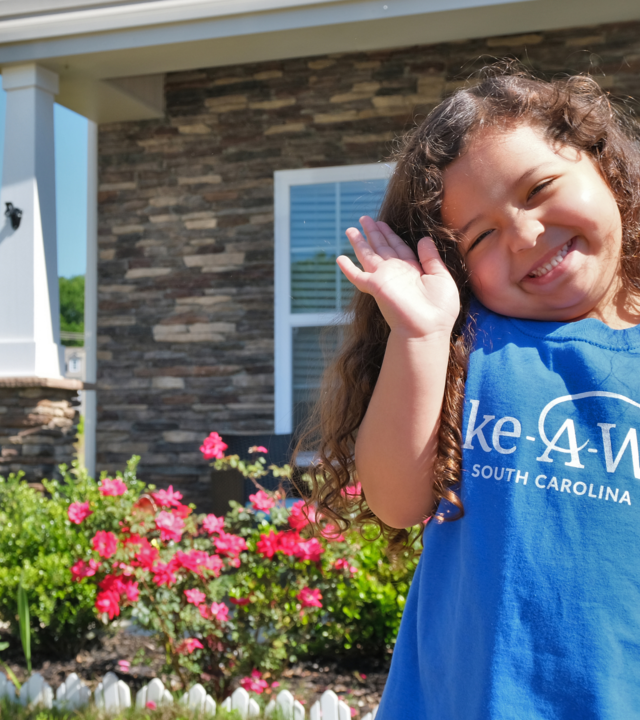 Wish Kid Martina is all smiles after her wish is granted.