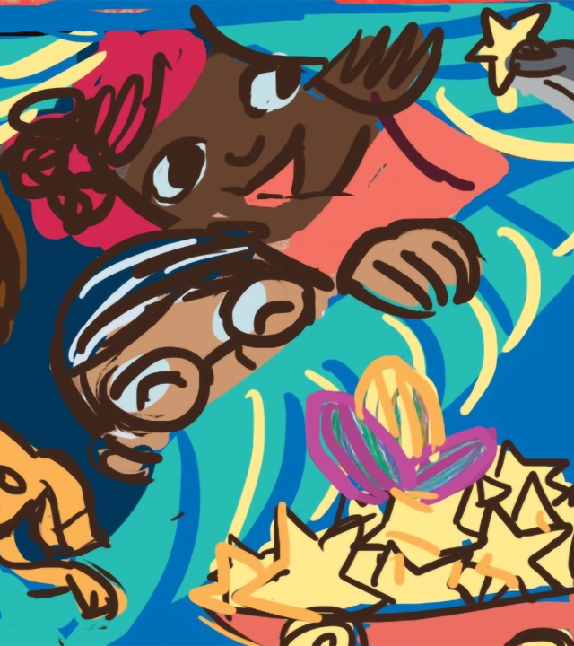 A children's mural at Brookdale hospital