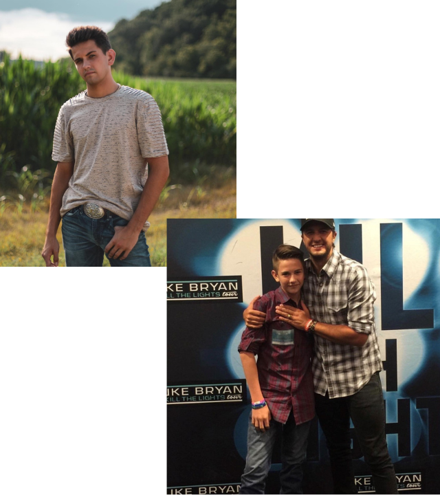 Ethan Payne and Luke Bryan