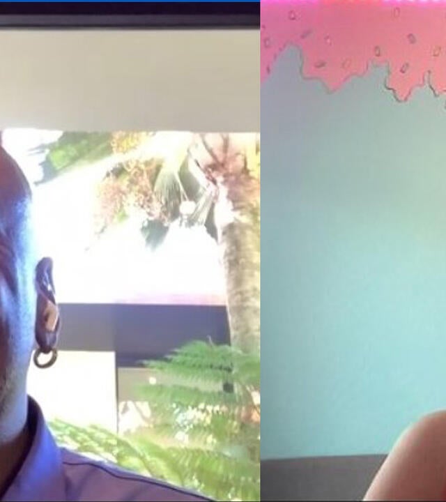 Michael Jordan and Elijah on Zoom