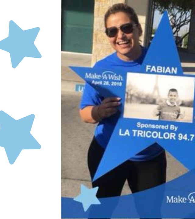 volunteer Rocio World Wish Day frame