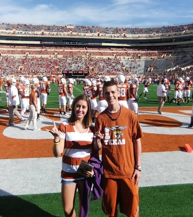 Wish Alumni Greg with his sister on his wish