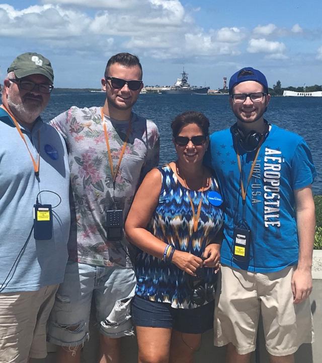 Patrick and family at Pearl Harbor