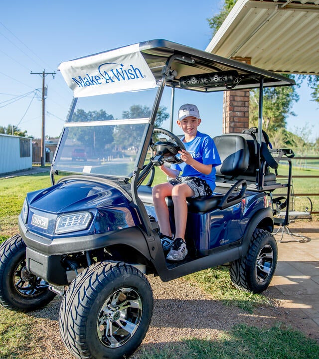 Tytan and his golf cart