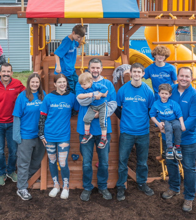 Group photo of Ryder's wish day celebration
