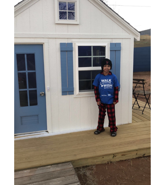 Olivia and her playhouse