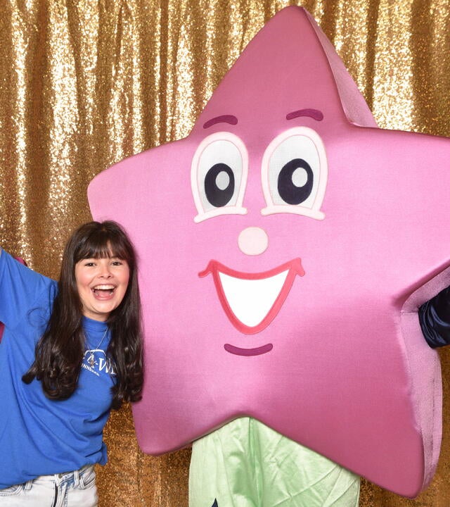 Izzy in the star studio 