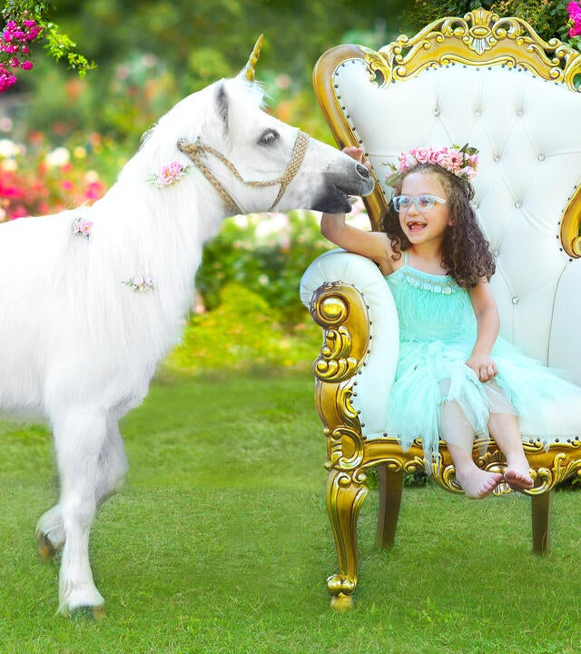 TXGF-Jonie in chair w unicorn