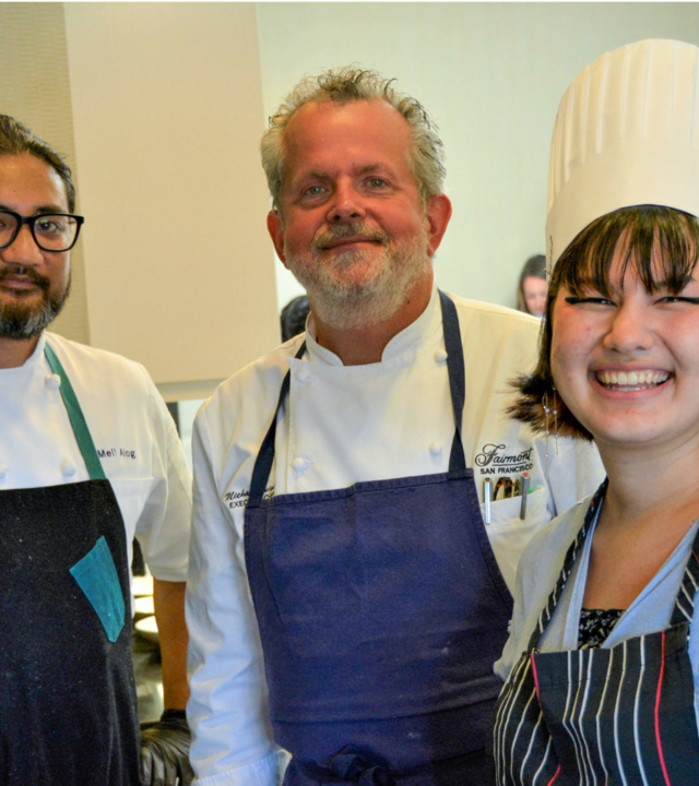 Giselle with chefs for her wish