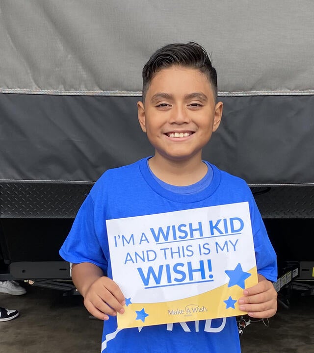 Yaro's wish to have a travel trailer will take him to his favorite place, the outdoors!