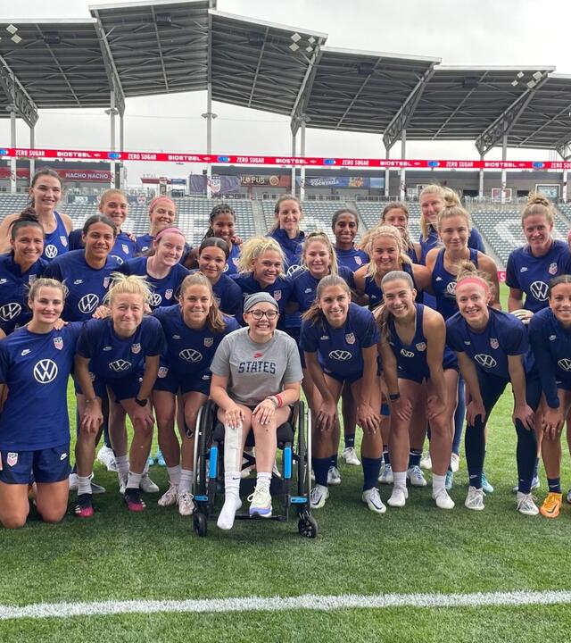 Molly with the USWNT