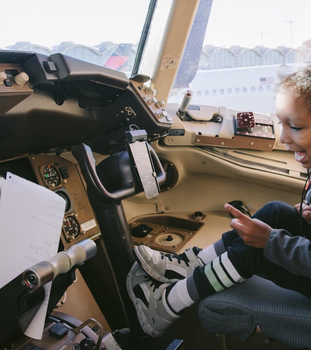 Nemo in the plane's cockpit