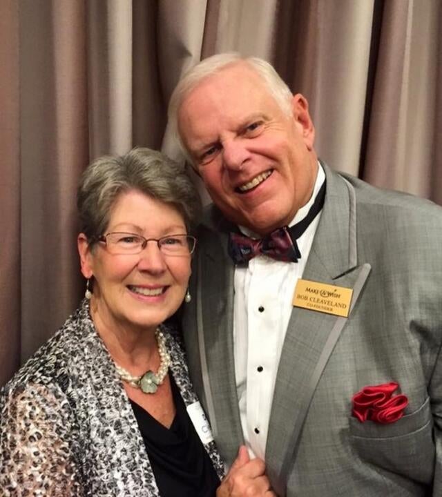 Deanna and Bob in event attire