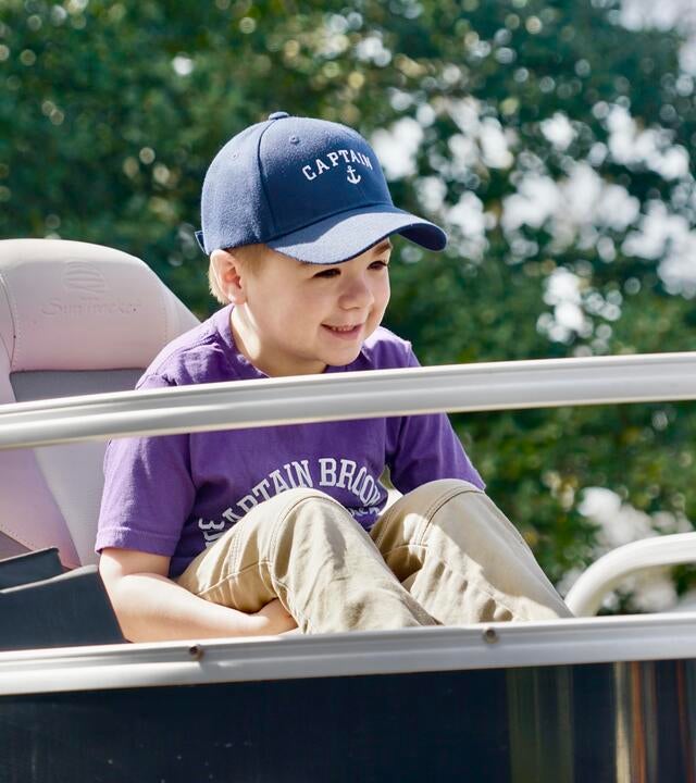 Brooks on his new boat