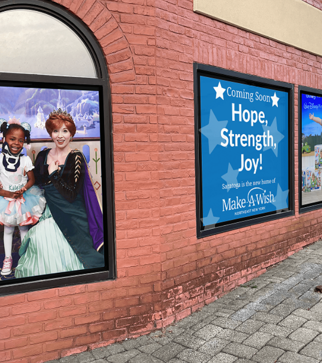 Front windows from Saratoga Springs office
