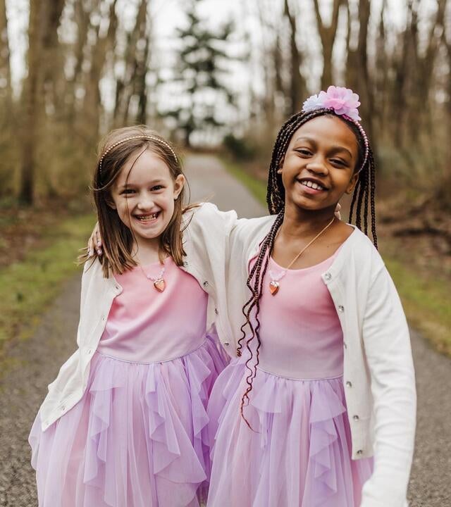 wish kid Lynetta with best friend Lila