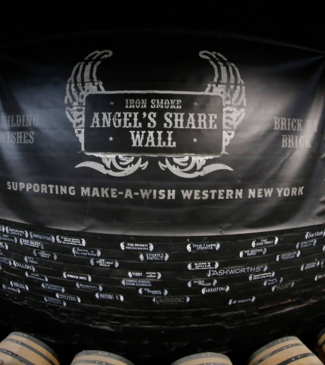 Angel's Share Wall at Iron Smoke Distillery