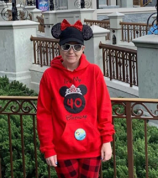 Jen at 40 in Disney World