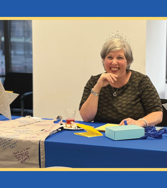 Lynne Durie during her goodbye celebration on January 23, 2024.