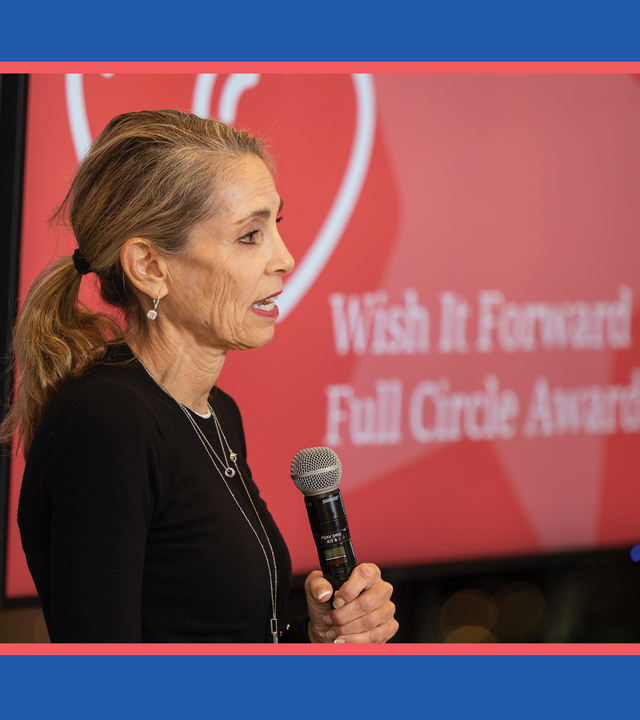 Sue Proctor speaking at the 2023 Wish Insiders Summit.