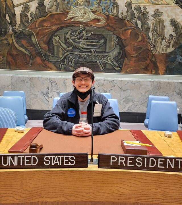 Kaleolani as president at UN