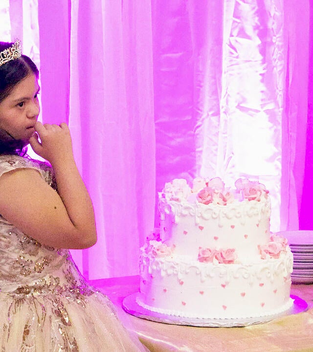 Lupita during her wish to have quinceañera