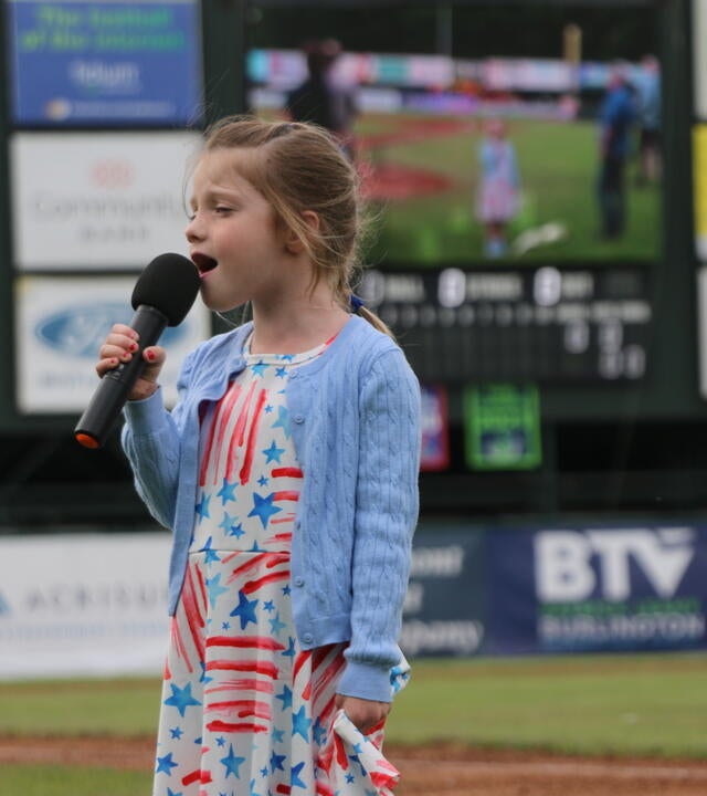 Lila Singing National Anthem