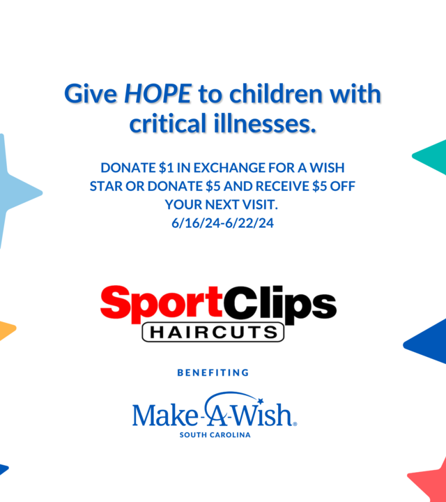 Sport Clips In-store Donation Campaign benefiting Make-A-Wish South Carolina